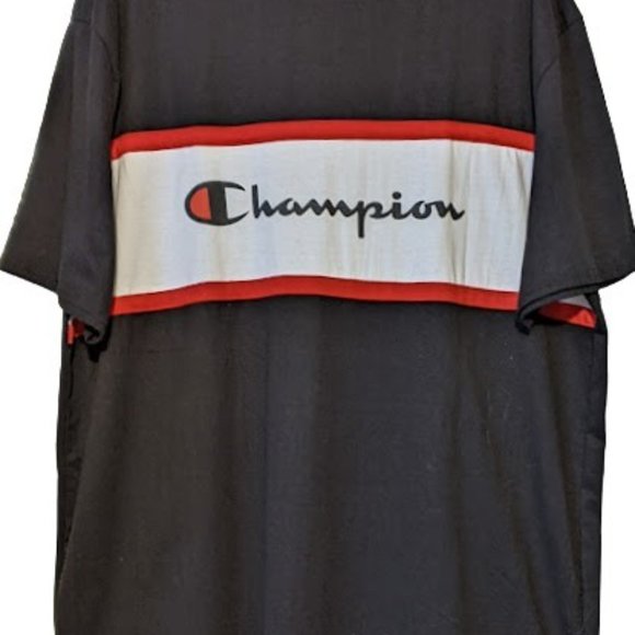 Champion Mens Big & Tall 1XL Black Graphic Logo T-Shirt XL New w/Tags - Picture 6 of 7